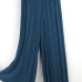 luckymily 2019 New Spring and Autumn Solid Color Womens Pleated Wide Leg Palazzo Pants with Elastic Band of 8 Color Casual Pants