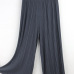 luckymily 2019 New Spring and Autumn Solid Color Womens Pleated Wide Leg Palazzo Pants with Elastic Band of 8 Color Casual Pants