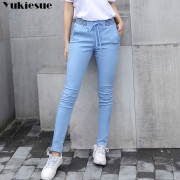 streetwear Harem pants capri trousers women linen leggings summer 2019 lady casual plus size stretch long slim pantalon femme