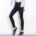 2019 LEIJIJEANS High Waist Jeans button fly Full Length Plus Size black Jeans for Women Stretch Jeans Skinny Pencil women jeans