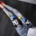 2019 New Autumn Fashion Patch Cartoon Mickey Hole Denim Pants Slim Women Long Trousers Ankle-length Female Pencil Jeans