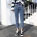 2019 Wash Bleaching Mom Pants Boyfriend Jeans For Women Denim Skinny Jeans Woman High Wais Loose Vintage Large Size Female Jeans