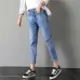 2019 Wash Bleaching Mom Pants Boyfriend Jeans For Women Denim Skinny Jeans Woman High Wais Loose Vintage Large Size Female Jeans
