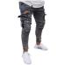 2019 men's jeans pocket Slim Jeans Fashion Hiphop Jeans