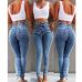 2019 summer new high waist jeans ladies street strap jeans 5XL jeans ladies pencil pants tight jeans ladies jeans mom jeans