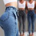 2019 summer new high waist jeans ladies street strap jeans 5XL jeans ladies pencil pants tight jeans ladies jeans mom jeans