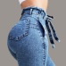 2019 summer new high waist jeans ladies street strap jeans 5XL jeans ladies pencil pants tight jeans ladies jeans mom jeans