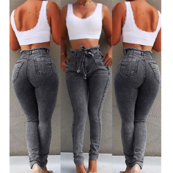 2019 summer new high waist jeans ladies street strap jeans 5XL jeans ladies pencil pants tight jeans ladies jeans mom jeans