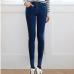 2019 thin waist jeans nine Korean female grey legging feet pencil pants 9 black women jeans