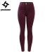 2035 Youaxon Women`s Free Shipping Burgundy Elastic Denim Jean Pants Trousers Skinny Pencil High Waisted Woman Jeans Femme