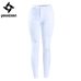 2067 Youaxon Women`s Distressed Curvy White Mid High Waist Stretch Denim Pants Ripped Skinny Jeans For Woman Jean