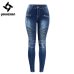 2077 Youaxon Women`s Motorcycle Biker Zip Mid High Waist Stretch Denim Skinny Pants Motor Jeans For Women