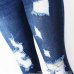 2127 Youaxon New Ultra Stretchy Blue Tassel Ripped Jeans Woman Denim Pants Trousers For Women Pencil Skinny Jeans