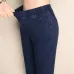Big Yards 2019 Spring Autumn Lmitation Jeans Pants Women Elastic Waist Trousers Ladies Vintage Pencil Slim Skinny Jeans 3 Colors