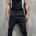 Fashion Men's Ripped Jeans Jumpsuits Hi Street Distressed Denim Bib Overalls For Man Suspender Pants Size S-XXXL