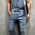 Fashion Men's Ripped Jeans Jumpsuits Hi Street Distressed Denim Bib Overalls For Man Suspender Pants Size S-XXXL