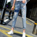 Fashion Women Destroyed Jeans 2019 Summer Hole Ripped High Waist Denim Pants Boyfriend Jeans Ankle Length Pant Plus Size  G3P7