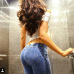 Fashion Women Solid Push Up Blue Sexy Denim Jeans Full Hip Skinny High Waist Stretch Jeans For Female Fashion Slim Pencil Pants