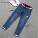 Fashion spring large size 5XL feet Harlan jeans taille haute femme foreign nine pants Jeans for women 013#