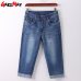 GAREMAY Plus Size Skinny Capris Jeans Woman Female Stretch Knee Length Denim Shorts Pants Women With High Waist Summer