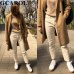 GCAROL 2019 Spring Fall Elastic Waist Retro Old Pants Ankle Length First Love Loose Vintage Straight Pants Plus Size 25-32