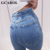 GCAROL Euro Style Classic Women High Waist Denim Jeans Vintage Slim Mom Style Pencil Jeans High Quality Denim Pants For 4 Season