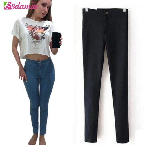 Hot Selling High Waist Jeans Woman Skinny Jeans Femme Stretch Ladies Jeans Slim Lift Hip Denim Pants Trousers For Women