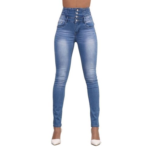 JRNNORV Dropshipping USA Warehouse Women Denim Pencil Pants Top Brand Stretch Jeans High Waist Pants Women High Waist Jeans 0060