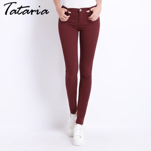 Jeans Female Denim Pants Candy Color Womens Jeans Donna Stretch Bottoms Feminino Skinny Pants For Women Trousers 2019 Tataria