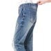 LEIJIJEANS Spring Plus Size Fashion Ripped Hole Bleached Mid Waist Ankle Length Vintage Stretch Loose Harem Women Jeans