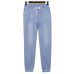 Puimentiua Loose Harem Vintage Jeans Woman High Waist Light Blue Boyfriend Jeans for Women Slim Pencil Women's Jeans Cowboy Pant