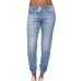 Puimentiua Loose Harem Vintage Jeans Woman High Waist Light Blue Boyfriend Jeans for Women Slim Pencil Women's Jeans Cowboy Pant