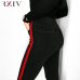 RZIV jeans woman casual stretch denim solid color stitching waist black jeans and skinny jeans trouser