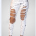 Ripped Jeans for Women 2019 New Mid-waist Hole Chain Jeans Paint Pants Skinny Destroyed Pants Hole Trousers Stretch Jeans  G3P7