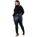 Romacci Women 5XL Plus Size Jeans Feminino Casual Push Up Denim Jeans Strech High Waist Skinny Pants Slim Fit Bodycon Trousers