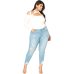 Romacci Women Plus Size Ripped Jeans 5XL 6XL 7XL Slim Denim Destroyed Hole High Waist Jeans Casual Stretch Pencil Pants Trousers