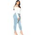 Romacci Women Plus Size Ripped Jeans 5XL 6XL 7XL Slim Denim Destroyed Hole High Waist Jeans Casual Stretch Pencil Pants Trousers