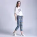 S-5XL women ladies Plus size mickey boyfriend denim ripped pants vintage straight jeans for girl Mid waist casual pants female