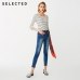 SELECTED Autumn Ladies High Waist Stretch Washed Casual Jeans Fall Female Denim Pants C|418432517