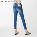 SELECTED Autumn Ladies High Waist Stretch Washed Casual Jeans Fall Female Denim Pants C|418432517