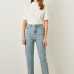 Trendyol Blue High Waist  Mom  Jeans Casual Straight-led Denim TCLSS19LR0047