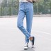 Vintage high waist jeans woman 2019 skinny black blue mom boyfriend jeans for women denim pants female trousers streetwear