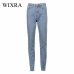 WIXRA Basic Denim Jeans Classic 4 Season Women High Waist Jeans Vintage Mom Style Pencil Jeans High Quality Cowboy Denim Pants