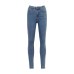 WIXRA Basic Jeans Vintage Mom Fit High Waist Stretched Jeans Femme Women Washed Blue Denim Skinny Jeans Classic Pencil Pants