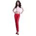 Whole cotton Seven colors pinkycolor Elastic force Pencil pants high waist jeans woman skinny women jeans mujer jean plus size