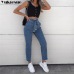 Women High Waist Jeans Sexy Jeans denim Harem Pants jeans womens High Streetwear loose Pants Black Jeans Women Plus size