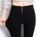 Women Plus Size High Waisted Trousers Skinny Pants Trousers Elastic Pencil Pants High Waist Pants