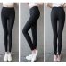 Women Plus Size High Waisted Trousers Skinny Pants Trousers Elastic Pencil Pants High Waist Pants