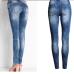 Women's Jeans Solid Color Distressed Skinny Jeans