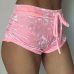 2017 Women Pink Velvet Shorts Fashion Sexy Bodycon Workout Flannel Short Pants Feminino Pantalones Mujer Fitness Soft Sportwear